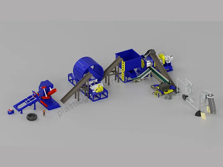 OTR tire recycling plant