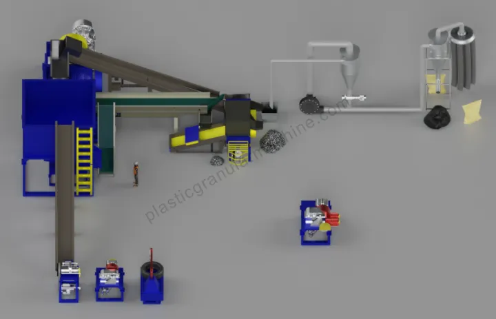 semi-automatic tire recycling production line