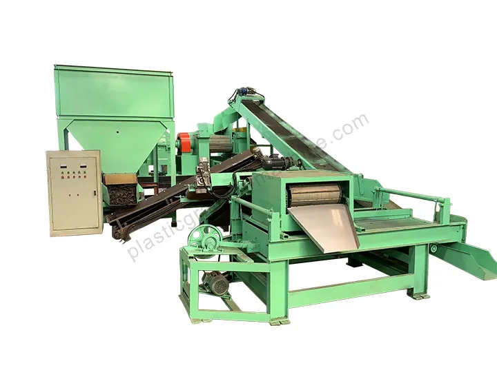 tire crusher and magnetic separator