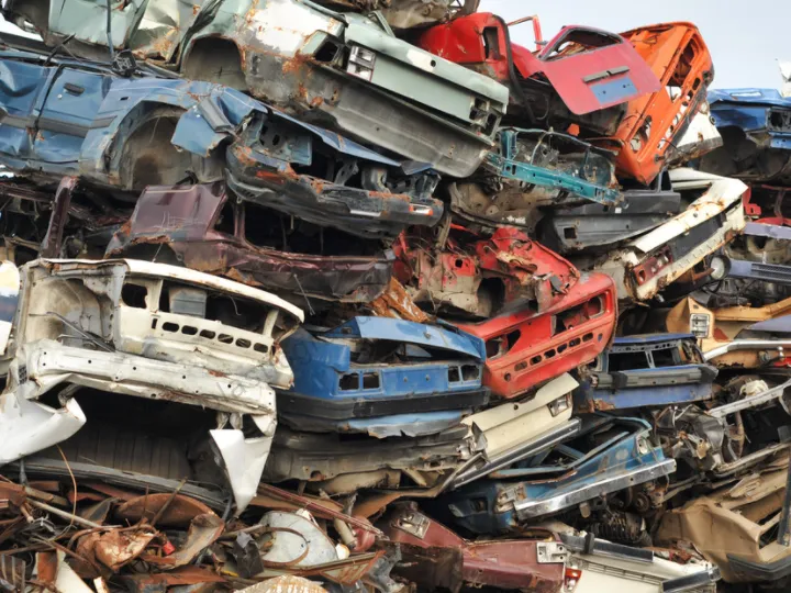 Scrap car shells