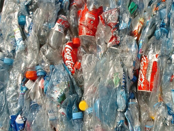 Plastic bottles with glue and labels