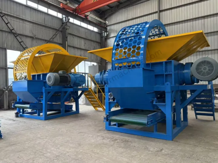 rubber tire shredder machines in the factory