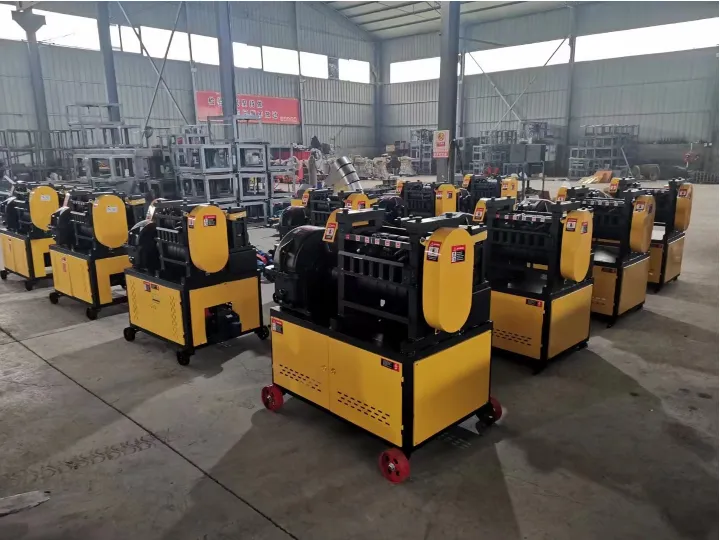 multiple models of rebar straightening machines in stock at the factory