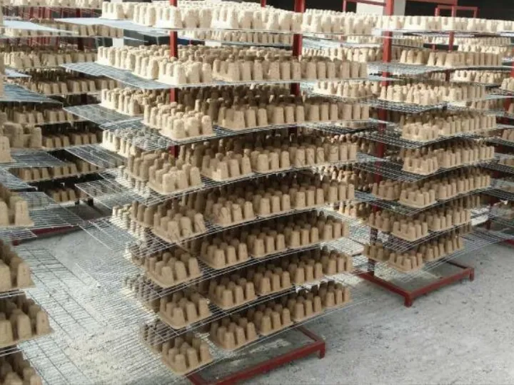 natural egg tray drying