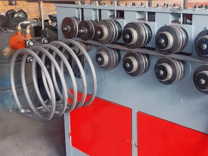 steel bar ring making machine working