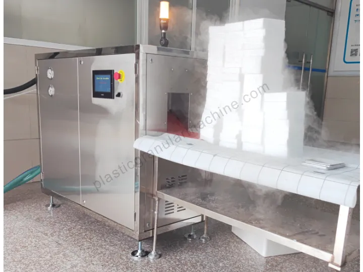 dry ice block production machine working