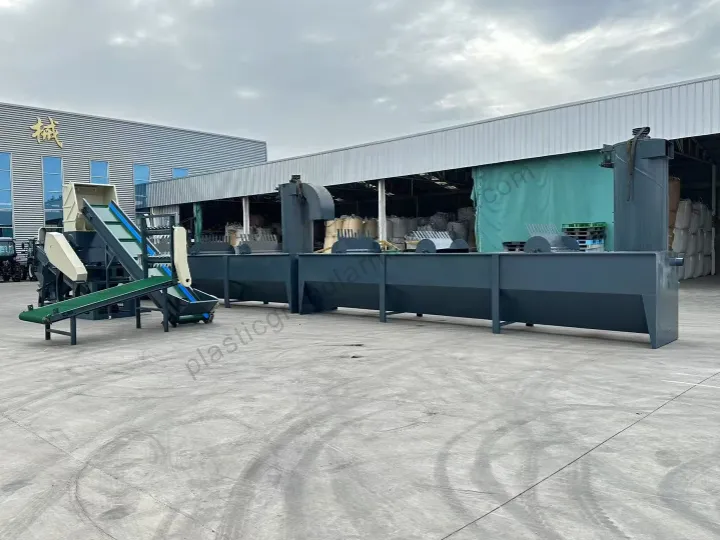 plastic recycling washing plant