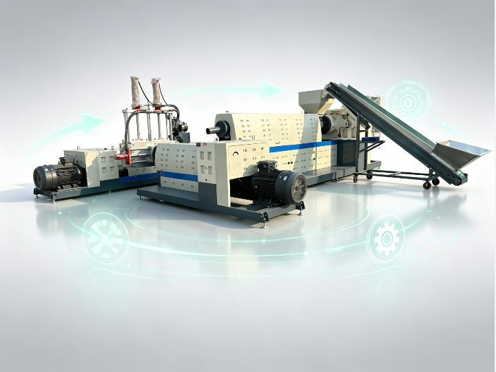 Forced Feeding System for Plastic Film Recycling